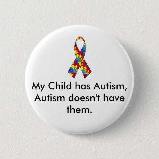 Mijn kind heeft Autism-Button Ronde Button 5,7 Cm (Voorkant)