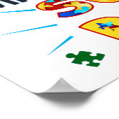 Mijn kind heeft AUTISM wat is uw Kind SUPER POWER? Poster (Hoek)