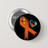 Mijn kind heeft CRPS RSD Fire Ice Heert Ronde Button 5,7 Cm (Voorkant /achterkant)