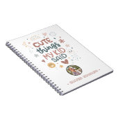 Mijn Kind Heeft Iets Grappigs Gezegd Speelse Typog Notitieboek (Rechterzijde)