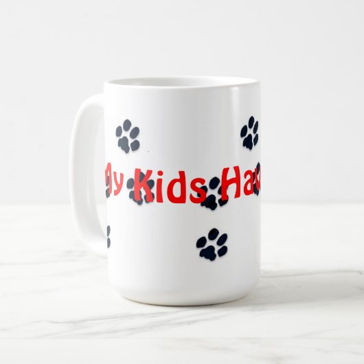 Mijn kind heeft poten koffiemok (Voorkant links)