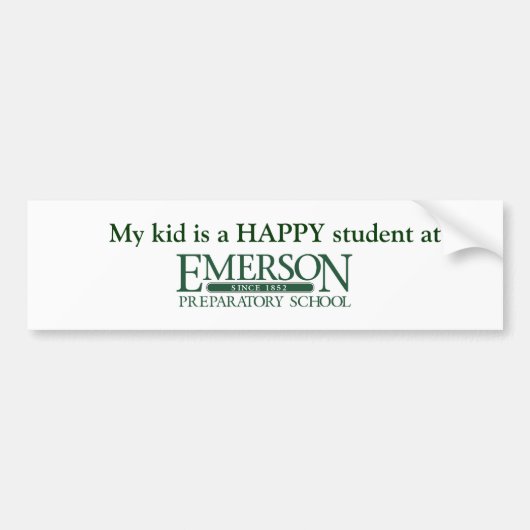 Mijn Kind is een HAPPY-student in Emerson Prep Bumpersticker (Voorkant)