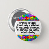 Mijn kind is niet bedwelmd ronde button 5,7 cm (Voorkant /achterkant)