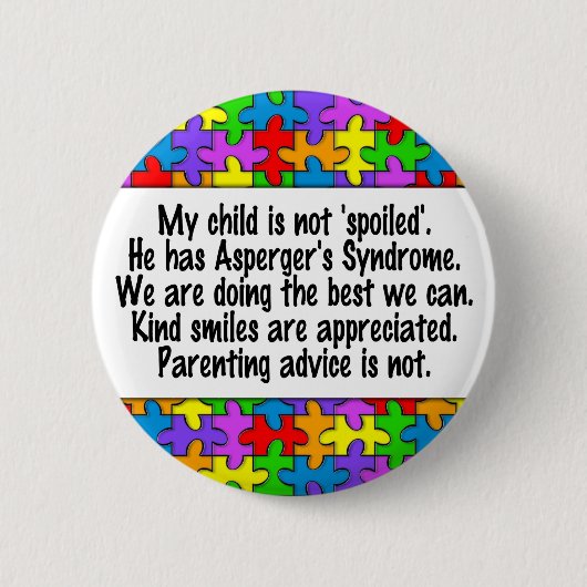 Mijn kind is niet bedwelmd ronde button 5,7 cm (Voorkant)