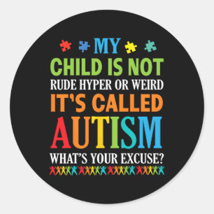 Mijn kind is niet onbeleefd, hyper raar, het heet ronde sticker