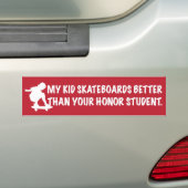 mijn kind skateboards beter bumpersticker (Op auto)