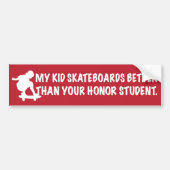 mijn kind skateboards beter bumpersticker (Voorkant)
