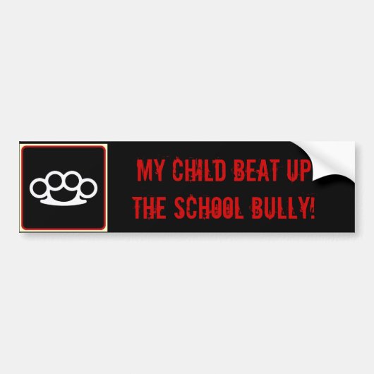 Mijn kind slaat de Schoo op... Bumpersticker (Voorkant)