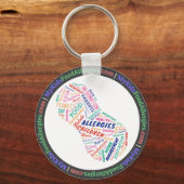 Mijn Kind Sleutelhanger voor voedselallergieën Pea (Voorkant)