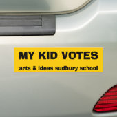Mijn Kind stemt Bumpersticker (Op auto)
