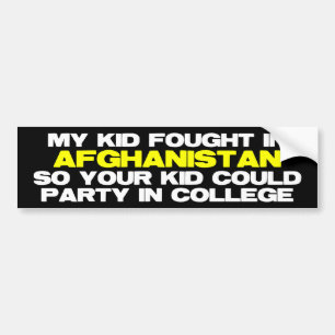 Mijn kind vocht in Afghanistan Bumpersticker