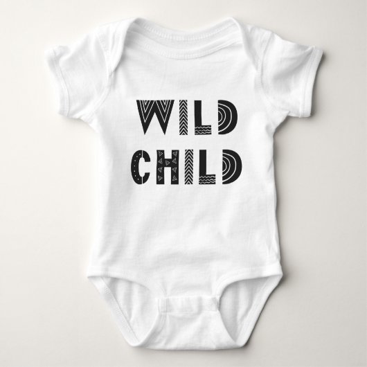 Mijn kind "Wild Child" Eén stuk uniek Romper (Voorkant)