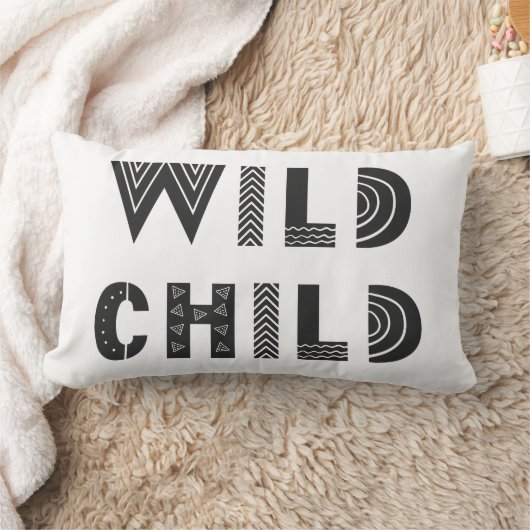 Mijn Kind "Wild Child" Unieke Baby Room Scandi Kussen (Deken)