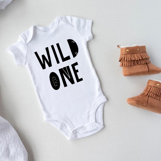 Mijn kind "Wild One" Unieke grappige one-piece Romper