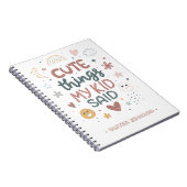 Mijn Kind Zegt de Grappigste Dingen Spelenderwijs  Notitieboek (Rechterzijde)