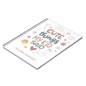 Mijn Kind Zegt de Grappigste Dingen Spelenderwijs  Notitieboek (Linkerzijde)