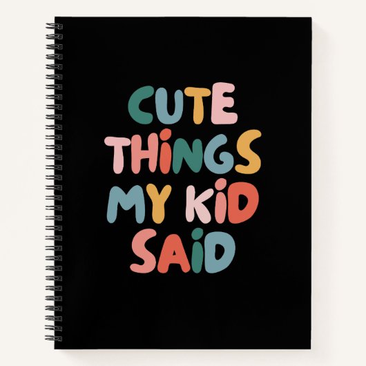 Mijn Kind zei: "Kleurrijk Notitieboek" Notitieboek (Voorkant)