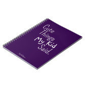 Mijn kind zei leuke dingen notitieboek (Linkerzijde)