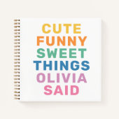 Mijn kind zei lieve dingen naam notebook op maat notitieboek (Voorkant)