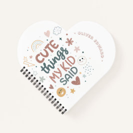 Mijn kind zei lieve dingen Spelende lettertypograf Notitieboek