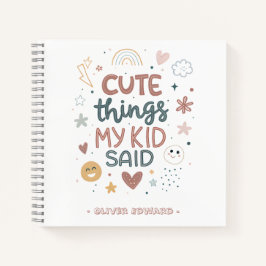 Mijn kind zei lieve dingen Spelende typografie Notitieboek