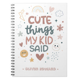Mijn kind zei lieve dingen Spelenderwijs typografi Notitieboek