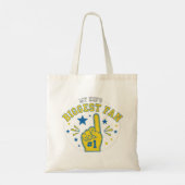 Mijn kind zijn grootste fan | #1 Schuimende vinger Tote Bag (Achterkant)