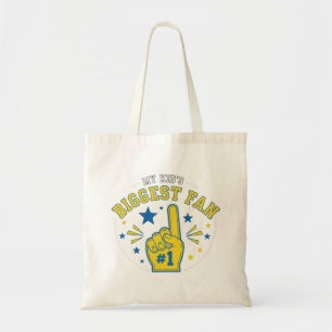 Mijn kind zijn grootste fan #1 Schuimende vinger Tote Bag