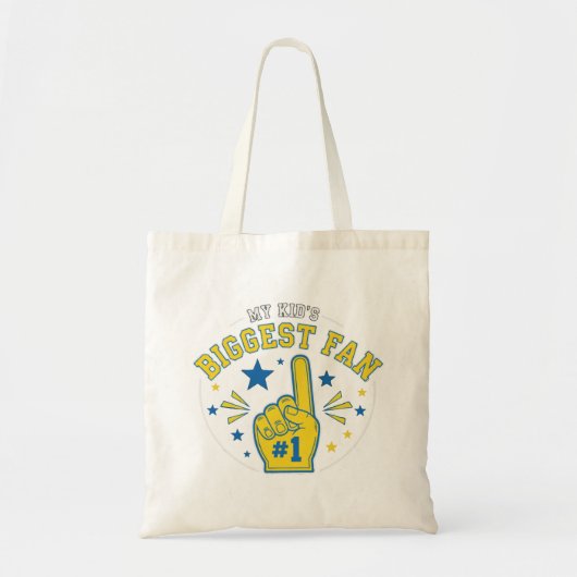 Mijn kind zijn grootste fan | #1 Schuimende vinger Tote Bag (Voorkant)