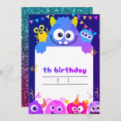 Mijn kind zijn verjaardagsuitnodiging  kaart (Voorkant / Achterkant)