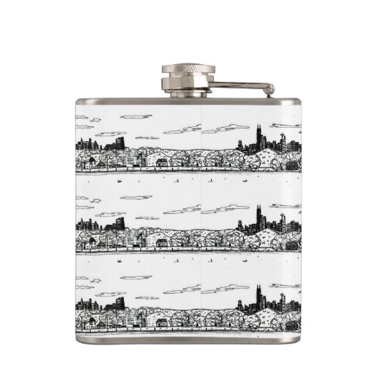 Mijn Kinda Town Flask Heupfles (Achterkant)