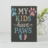 Mijn Kinder poten hebben krijtbordontwerp Kaart (Staand voorkant)