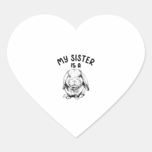 Mijn Kinder zus is een konijn Funny Bunny Holland Hart Sticker