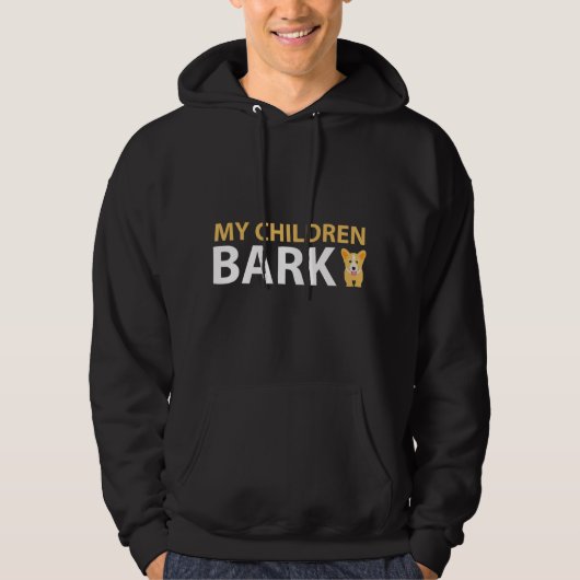 Mijn kinderen blaffen liefde familie & Kinder Hoodie (Voorkant)