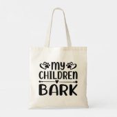 Mijn kinderen blaffen tote bag (Achterkant)