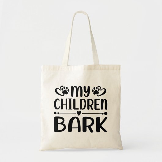 Mijn kinderen blaffen tote bag (Voorkant)