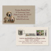 Mijn Kinderen hebben 4 Legs Visitekaartje 2012 (Voorkant / Achterkant)