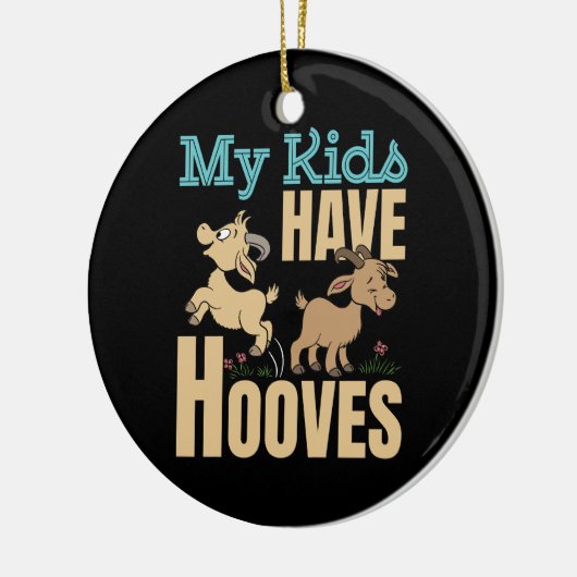 Mijn Kinderen hebben hoeven geitenmoeder papa oude Keramisch Ornament (Links)