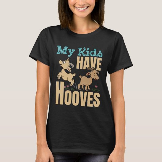 Mijn Kinderen hebben hoeven geitenmoeder papa oude T-shirt (Voorkant)