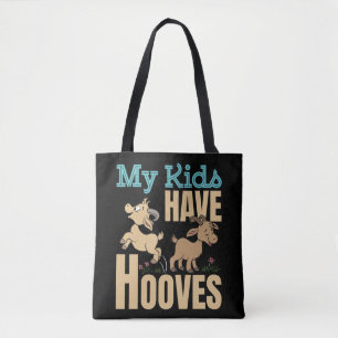 Mijn Kinderen hebben hoeven geitenmoeder papa oude Tote Bag