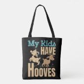 Mijn Kinderen hebben hoeven geitenmoeder papa oude Tote Bag (Achterkant)