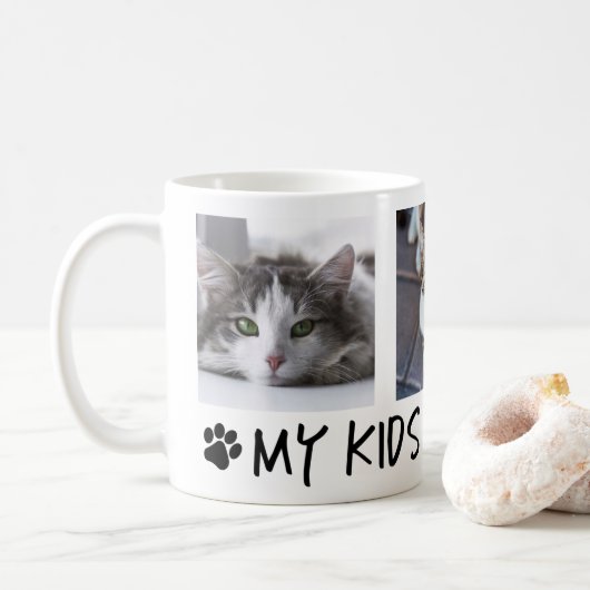 Mijn kinderen hebben poten 3 foto koffiemok (Met donut)