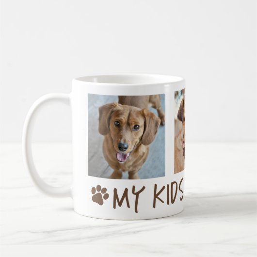 Mijn kinderen hebben poten 3 foto koffiemok (Links)