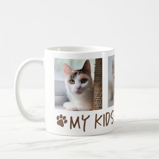 Mijn kinderen hebben poten 3 foto koffiemok (Links)