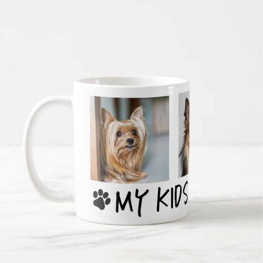 Mijn kinderen hebben poten 3 foto koffiemok (Links)