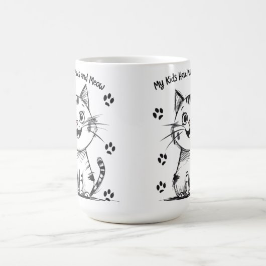 Mijn Kinderen hebben poten en miauw - Funny Cat Lo Koffiemok (Center)
