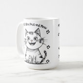 Mijn Kinderen hebben poten en miauw - Funny Cat Lo Koffiemok (Voorkant links)