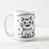 Mijn Kinderen hebben poten en miauw - Funny Cat Lo Koffiemok (Links)