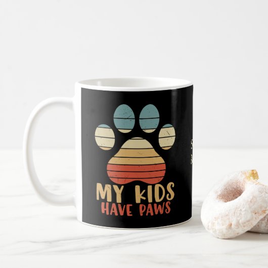 Mijn kinderen hebben poten Persoonlijke koffiemok (Met donut)