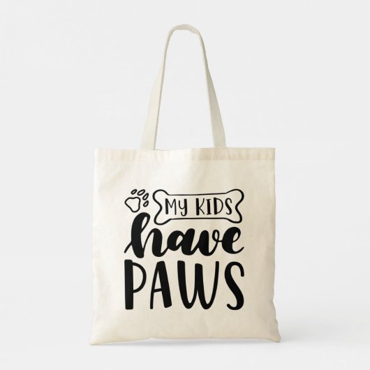 Mijn Kinderen hebben poten Tote Bag (Achterkant)